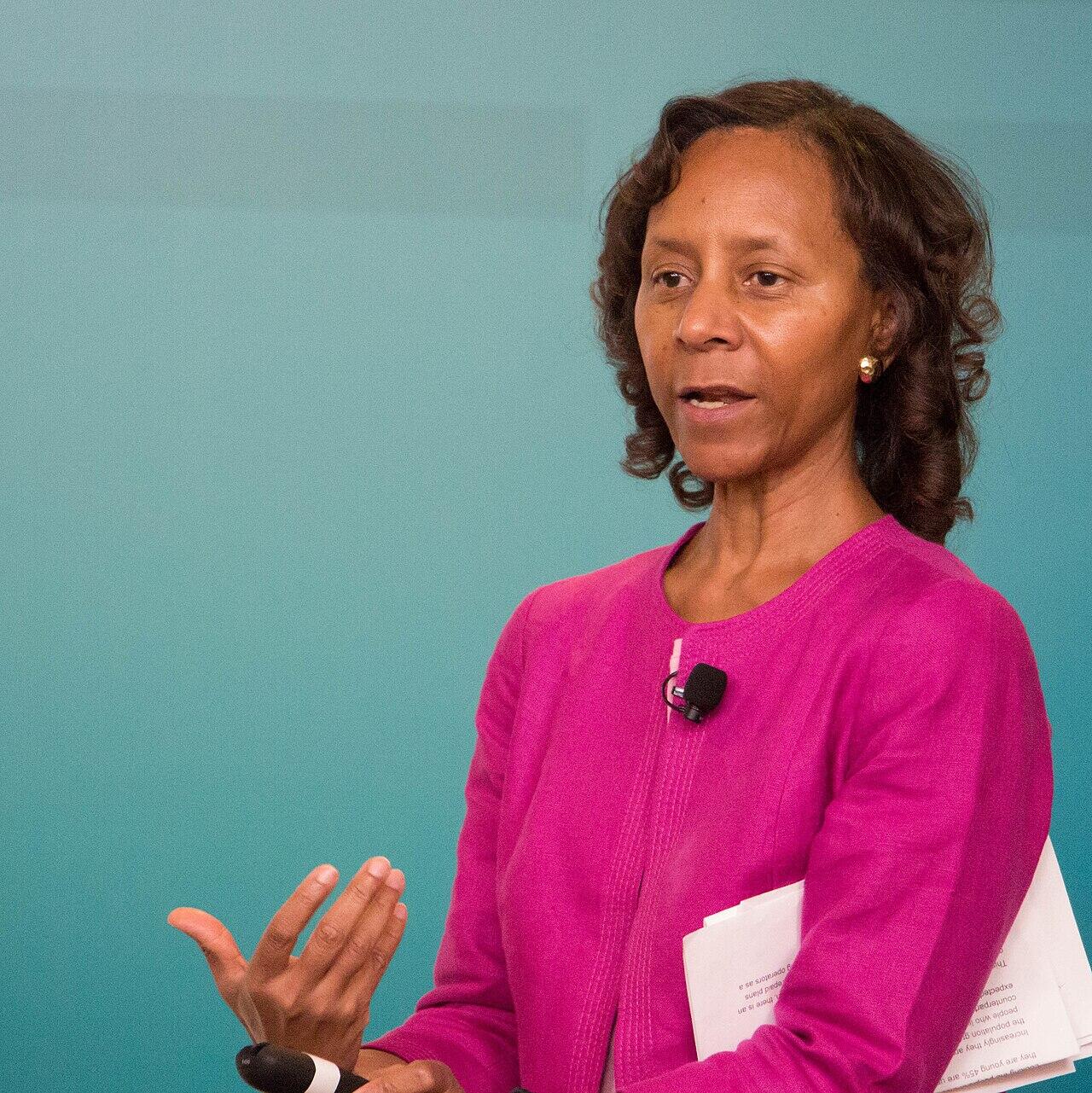 Dr Marian Croak speaking at an event